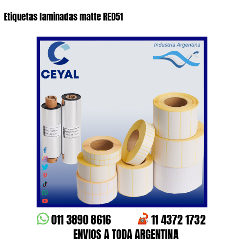 Etiquetas laminadas matte RED51
