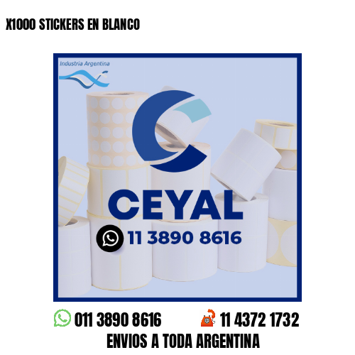 X1000 STICKERS EN BLANCO