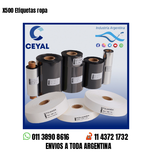 X500 Etiquetas ropa