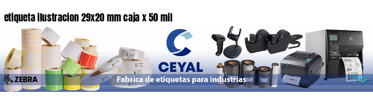 etiqueta ilustracion 29x20 mm caja x 50 mil