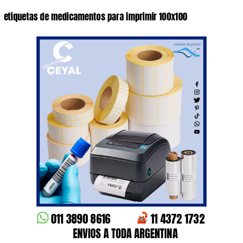 etiquetas de medicamentos para imprimir 100×100