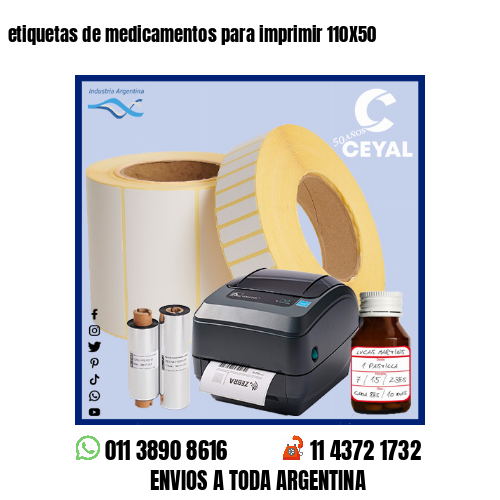 etiquetas de medicamentos para imprimir 110X50