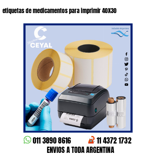 etiquetas de medicamentos para imprimir 40X30