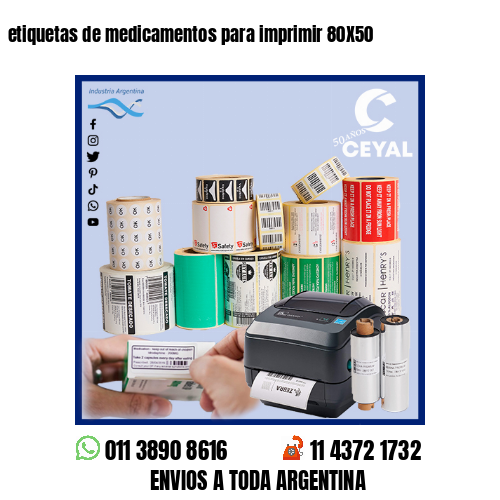 etiquetas de medicamentos para imprimir 80X50