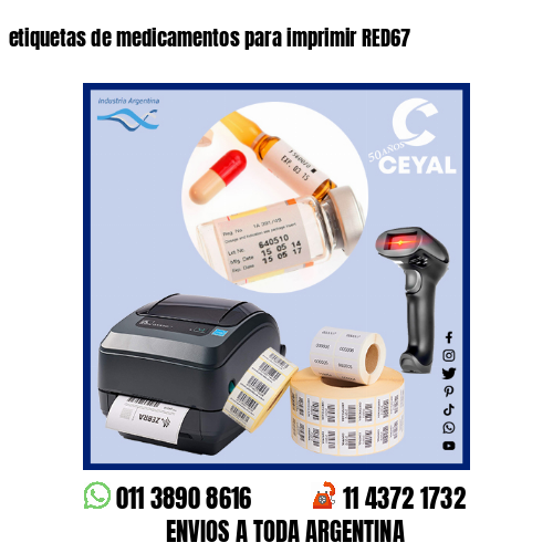etiquetas de medicamentos para imprimir RED67