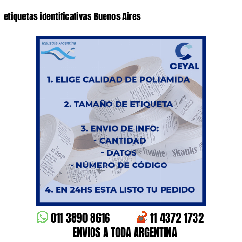 etiquetas identificativas Buenos Aires