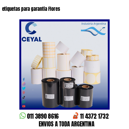 etiquetas para garantia Flores