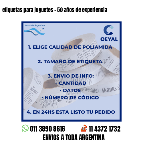 etiquetas para juguetes – 50 años de experiencia