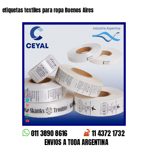 etiquetas textiles para ropa Buenos Aires