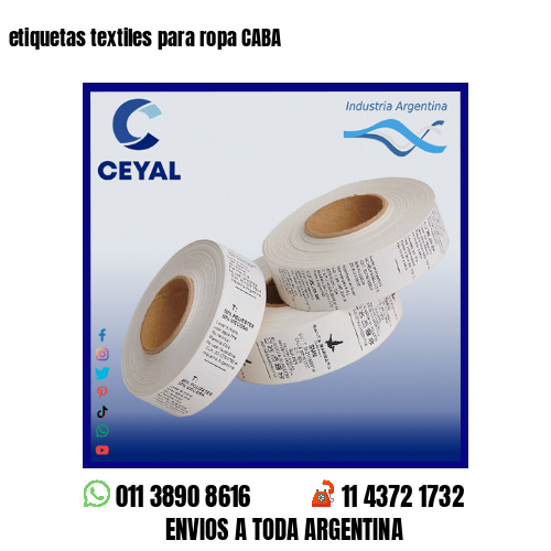 etiquetas textiles para ropa CABA