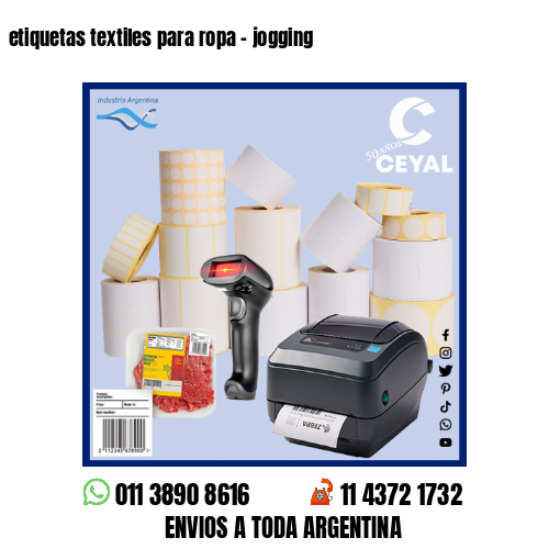 etiquetas textiles para ropa – jogging