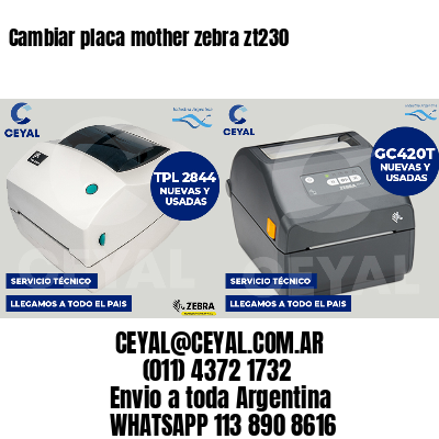 Cambiar placa mother zebra zt230