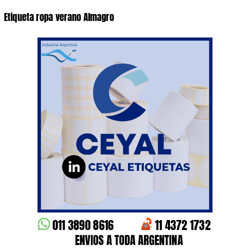 Etiqueta ropa verano Almagro