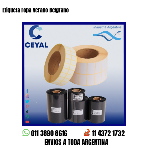 Etiqueta ropa verano Belgrano