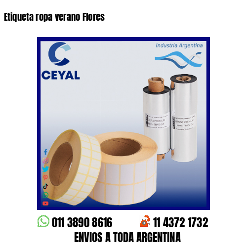 Etiqueta ropa verano Flores