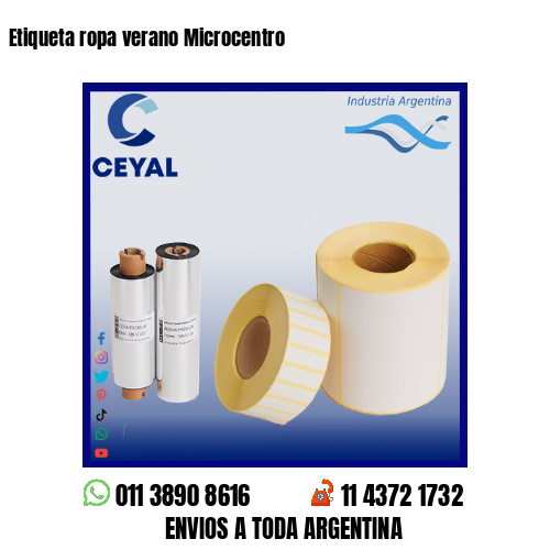 Etiqueta ropa verano Microcentro