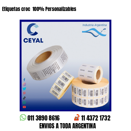 Etiquetas croc  100% Personalizables