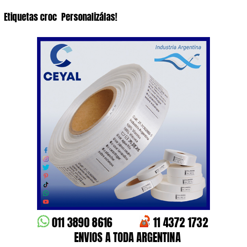 Etiquetas croc  Personalizálas!