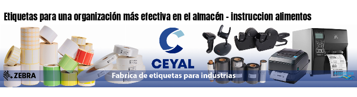 Etiquetas para una organización más efectiva en el almacén - instruccion alimentos