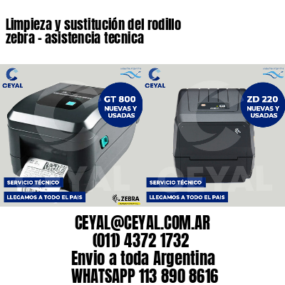 Limpieza y sustitución del rodillo zebra - asistencia tecnica
