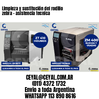 Limpieza y sustitución del rodillo zebra - asistencia tecnica