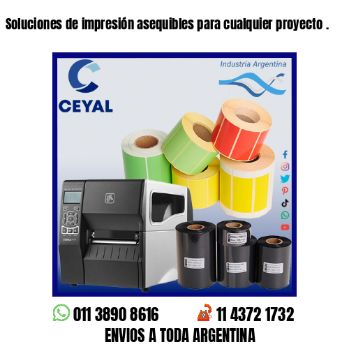Soluciones de impresión asequibles para cualquier proyecto .