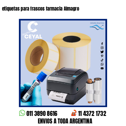 etiquetas para frascos farmacia Almagro