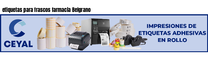 etiquetas para frascos farmacia Belgrano