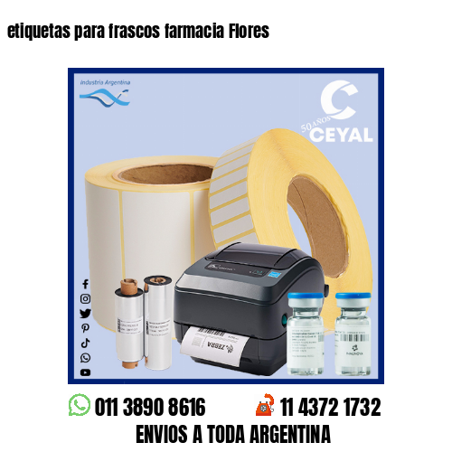 etiquetas para frascos farmacia Flores