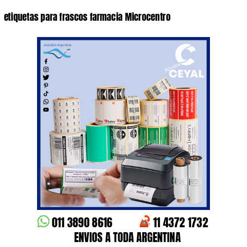 etiquetas para frascos farmacia Microcentro