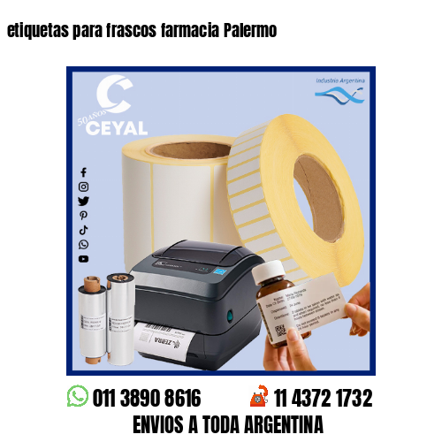 etiquetas para frascos farmacia Palermo