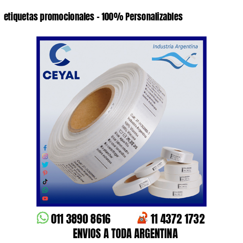 etiquetas promocionales – 100% Personalizables