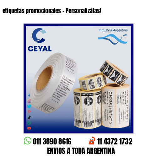etiquetas promocionales – Personalizálas!