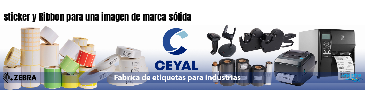 sticker y Ribbon para una imagen de marca sólida