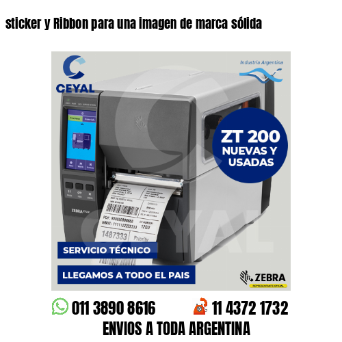 sticker y Ribbon para una imagen de marca sólida