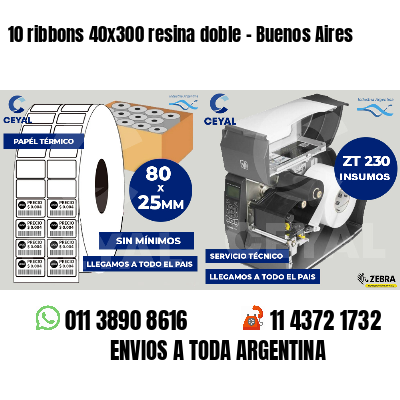 10 ribbons 40x300 resina doble - Buenos Aires