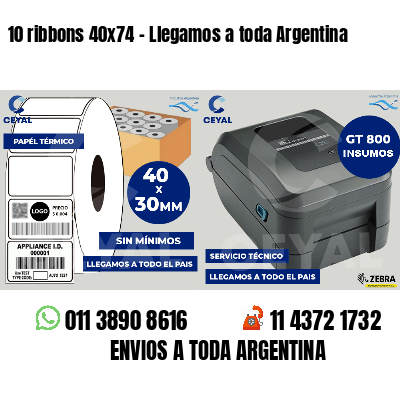 10 ribbons 40x74 - Llegamos a toda Argentina