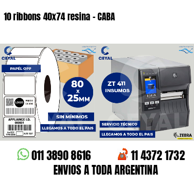 10 ribbons 40x74 resina - CABA