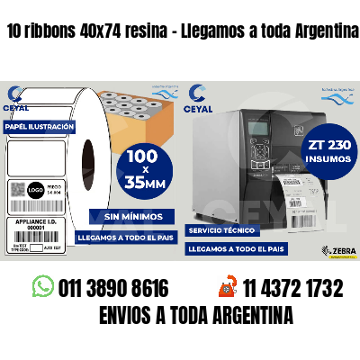 10 ribbons 40x74 resina - Llegamos a toda Argentina