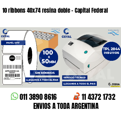 10 ribbons 40x74 resina doble - Capital Federal