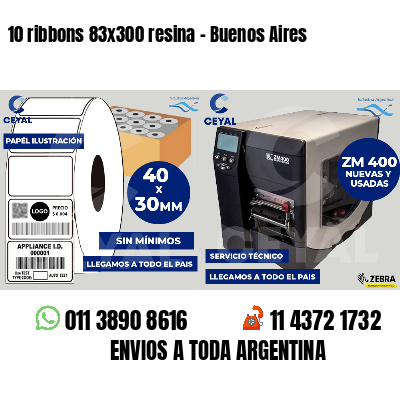 10 ribbons 83x300 resina - Buenos Aires