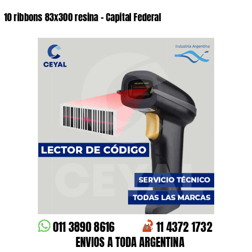 10 ribbons 83x300 resina - Capital Federal