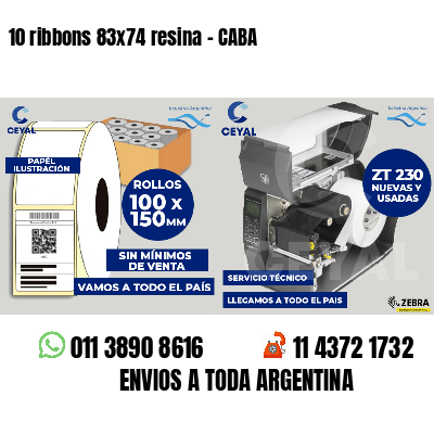 10 ribbons 83x74 resina - CABA