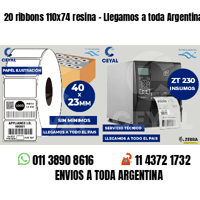 20 ribbons 110x74 resina - Llegamos a toda Argentina