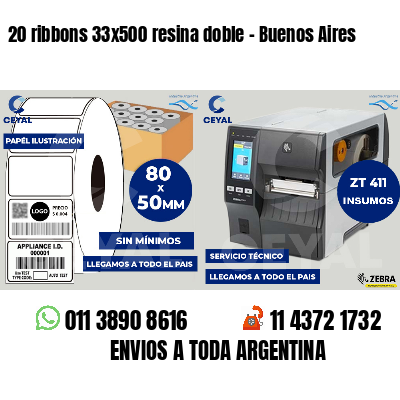 20 ribbons 33x500 resina doble - Buenos Aires