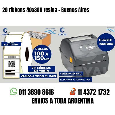 20 ribbons 40x300 resina - Buenos Aires