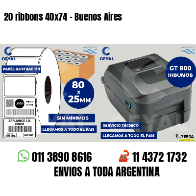 20 ribbons 40x74 - Buenos Aires