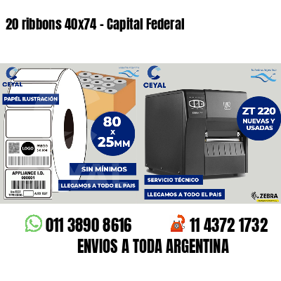 20 ribbons 40x74 - Capital Federal