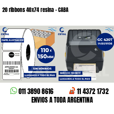 20 ribbons 40x74 resina - CABA
