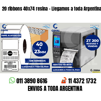20 ribbons 40x74 resina - Llegamos a toda Argentina